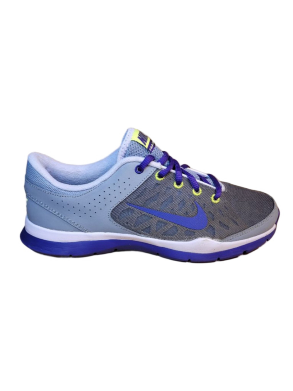 Nike Flex Trainer 3 Gray and Purple Athletic Womens Size 8.5 Sneakers